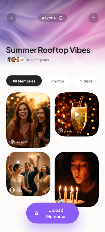 Event Photo Sharing live event gallery